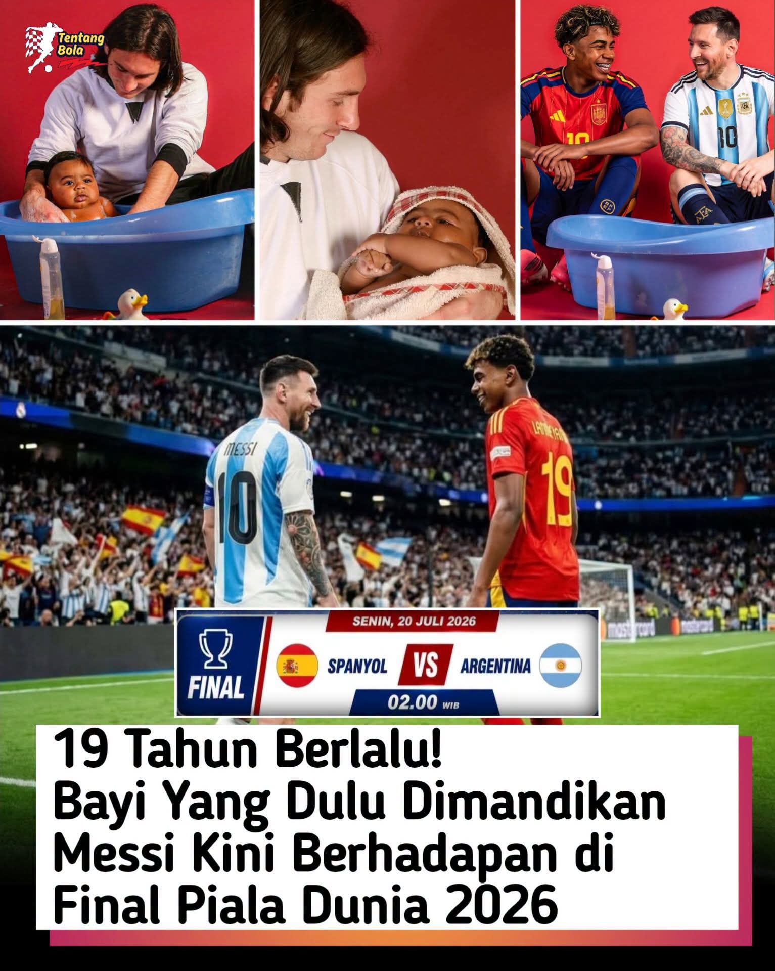 Messi Akan Melawan Bayi Yang Pernah Dia Mandikan