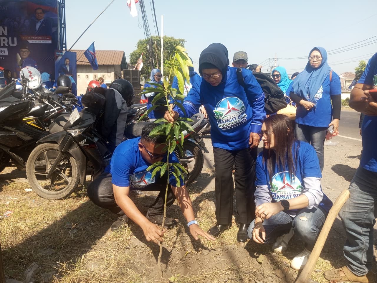 Partai Demokrat Lumajang Gelar Pembinaan Kader Penanaman Pohon dan Kerja Bakti